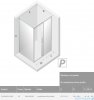 New Trendy Prime kabina kwadratowa 100x100x200 cm prawa przejrzysta D-0299A/D-0125B